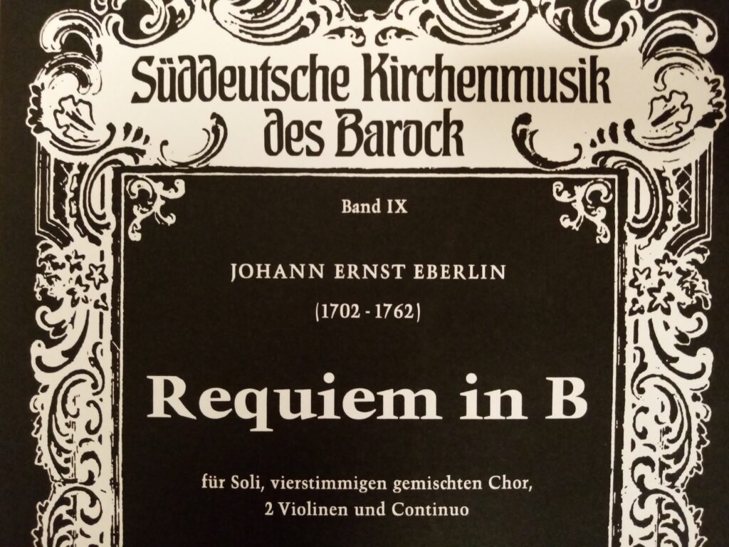 Noten; Partitur; Eberlin; Requiem in B