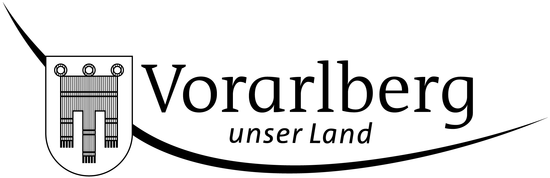 Logo-Land Vorarlberg SW transparent auf Weiß